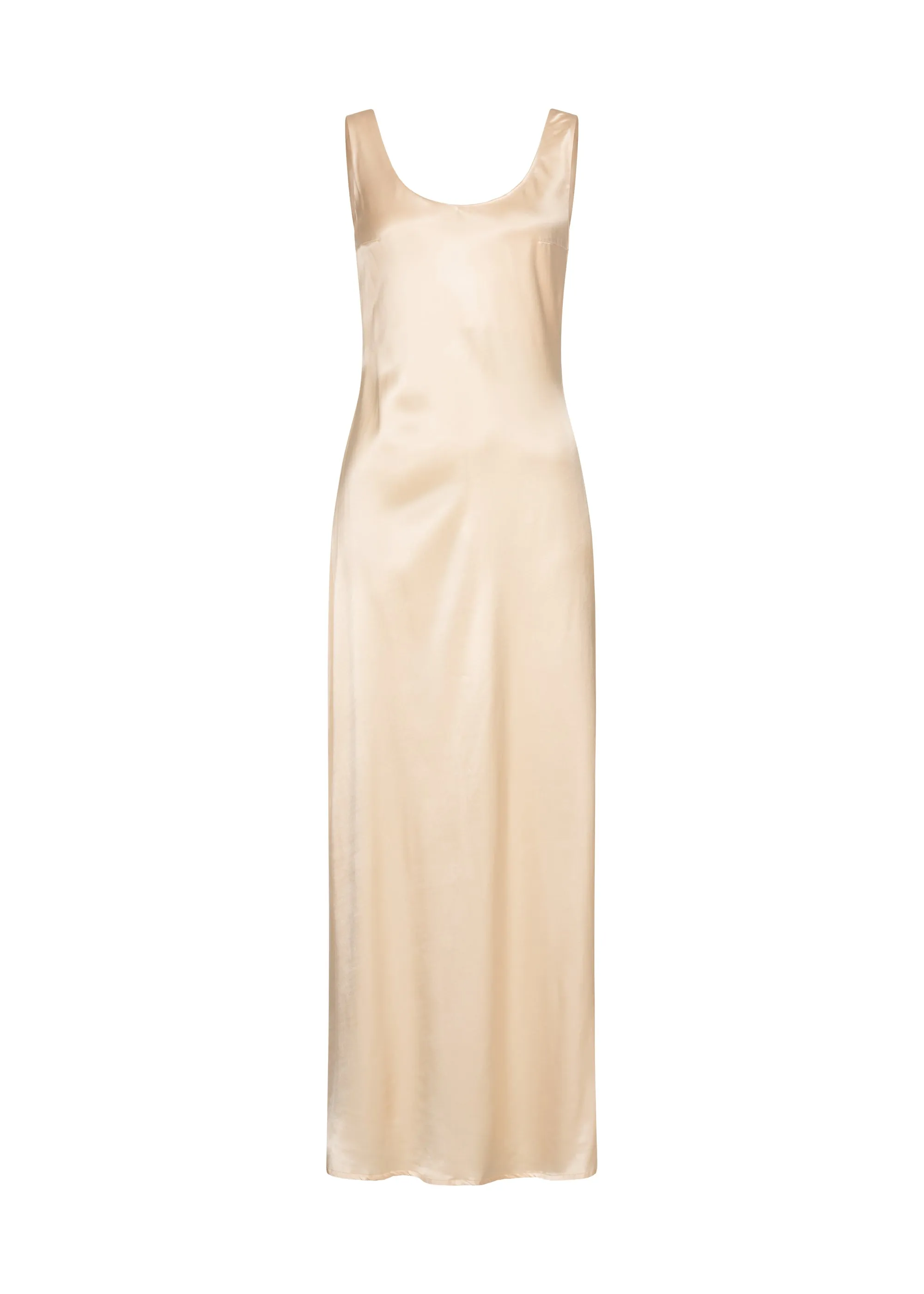 Silky long dress - Creme