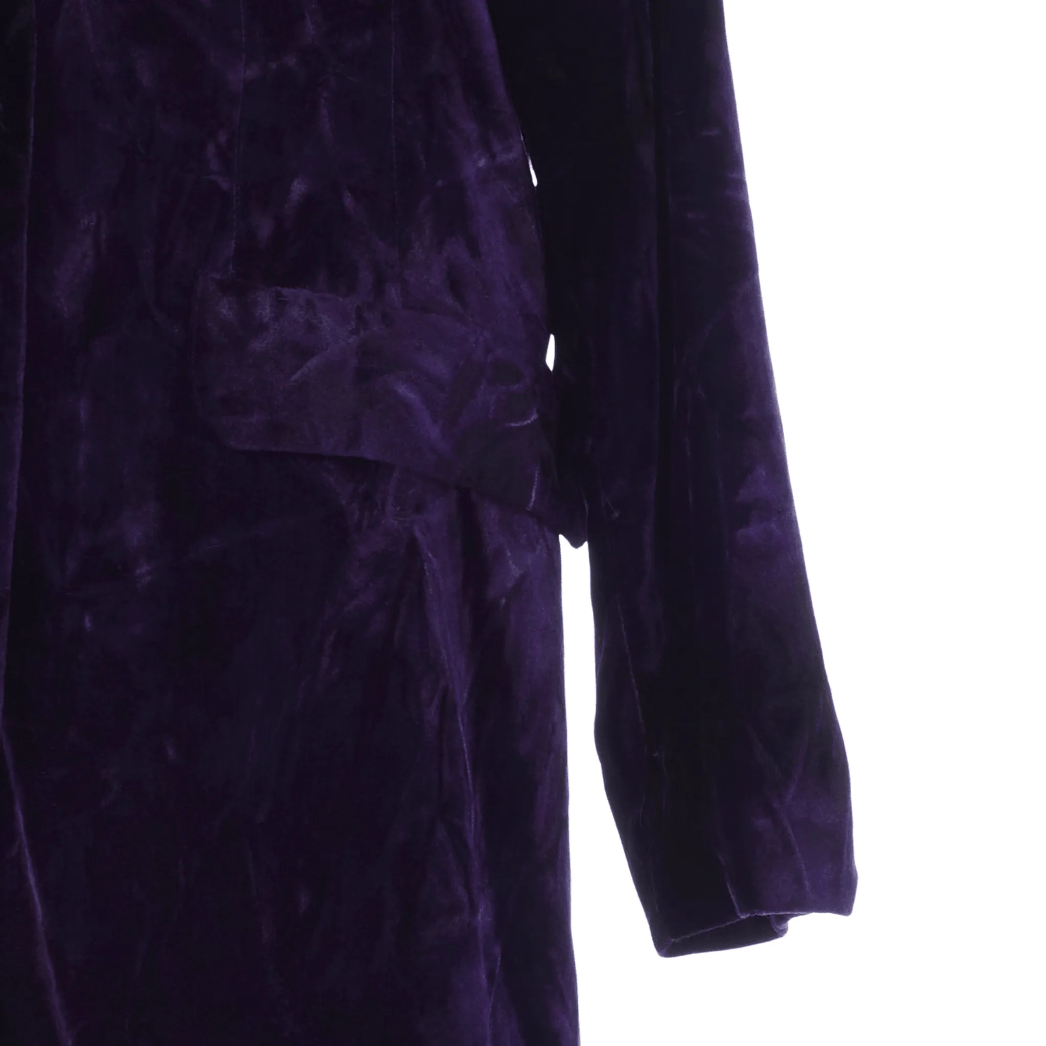 Sinequanone Crushed Velvet Purple Long Sleeved Jacket UK Size 10