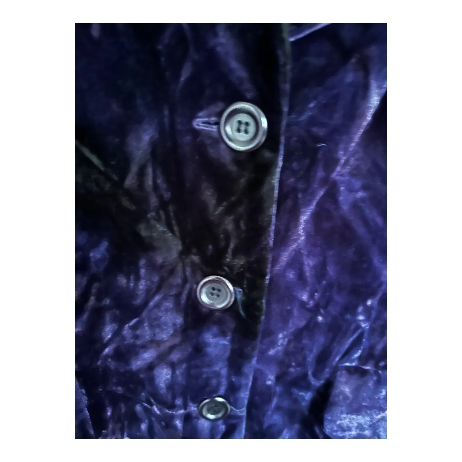 Sinequanone Crushed Velvet Purple Long Sleeved Jacket UK Size 10