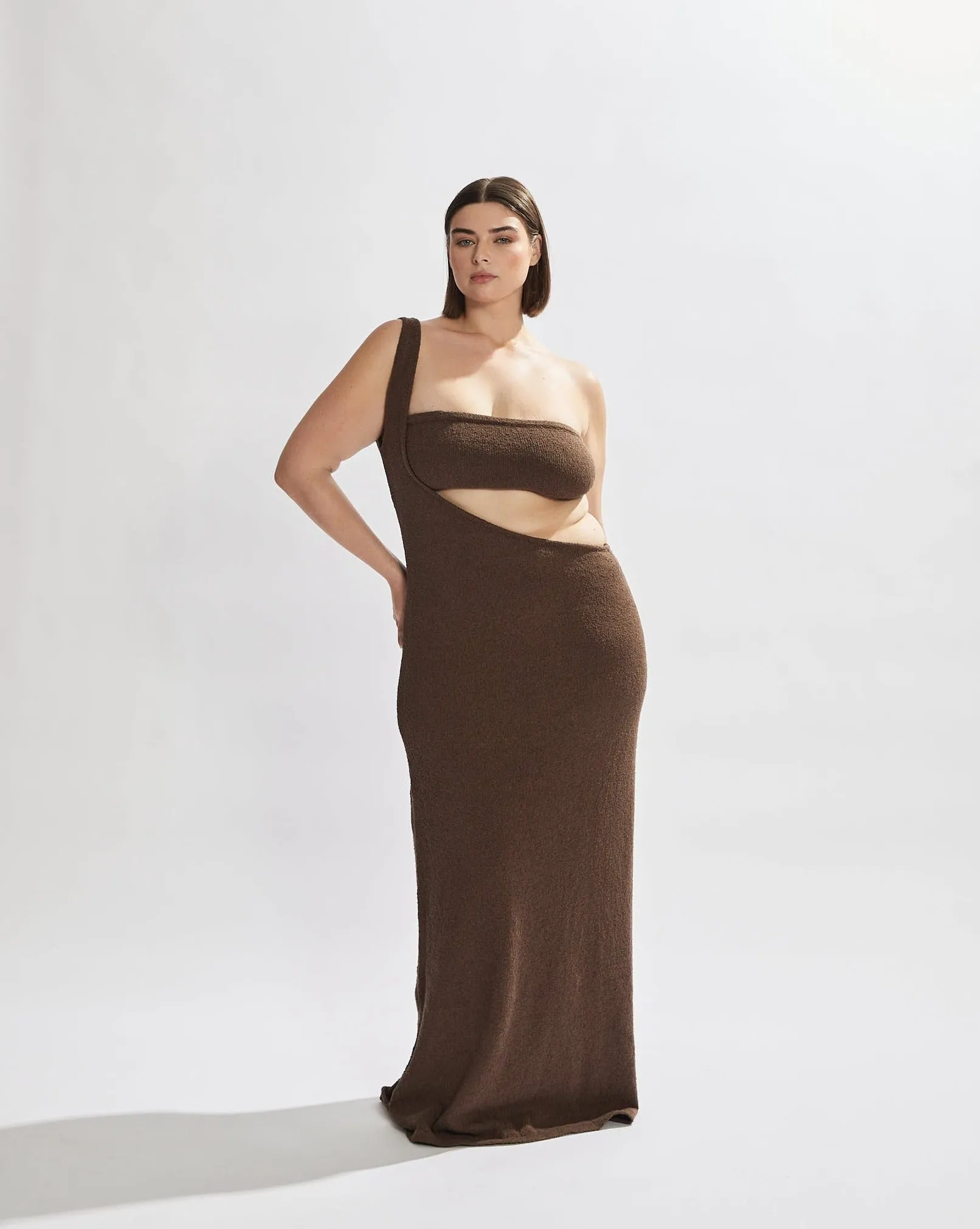 Solei Knit Maxi Dress Chocolate