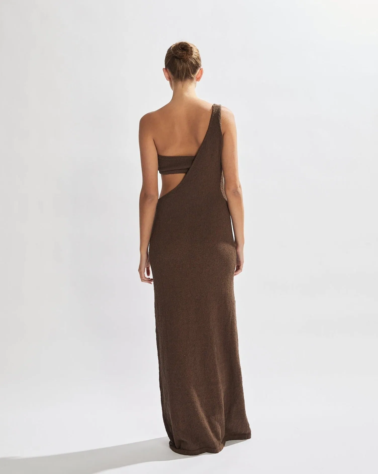 Solei Knit Maxi Dress Chocolate