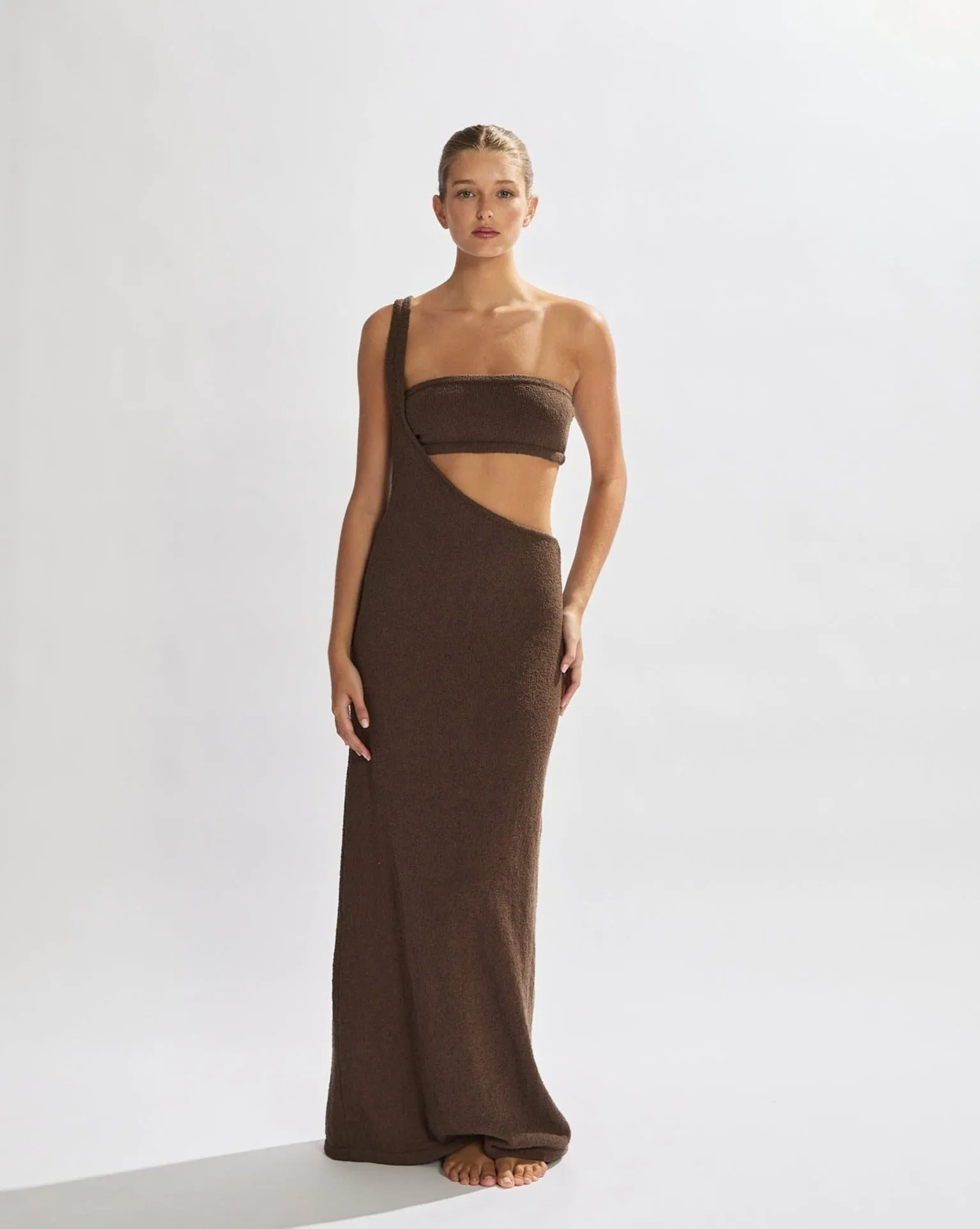 Solei Knit Maxi Dress Chocolate