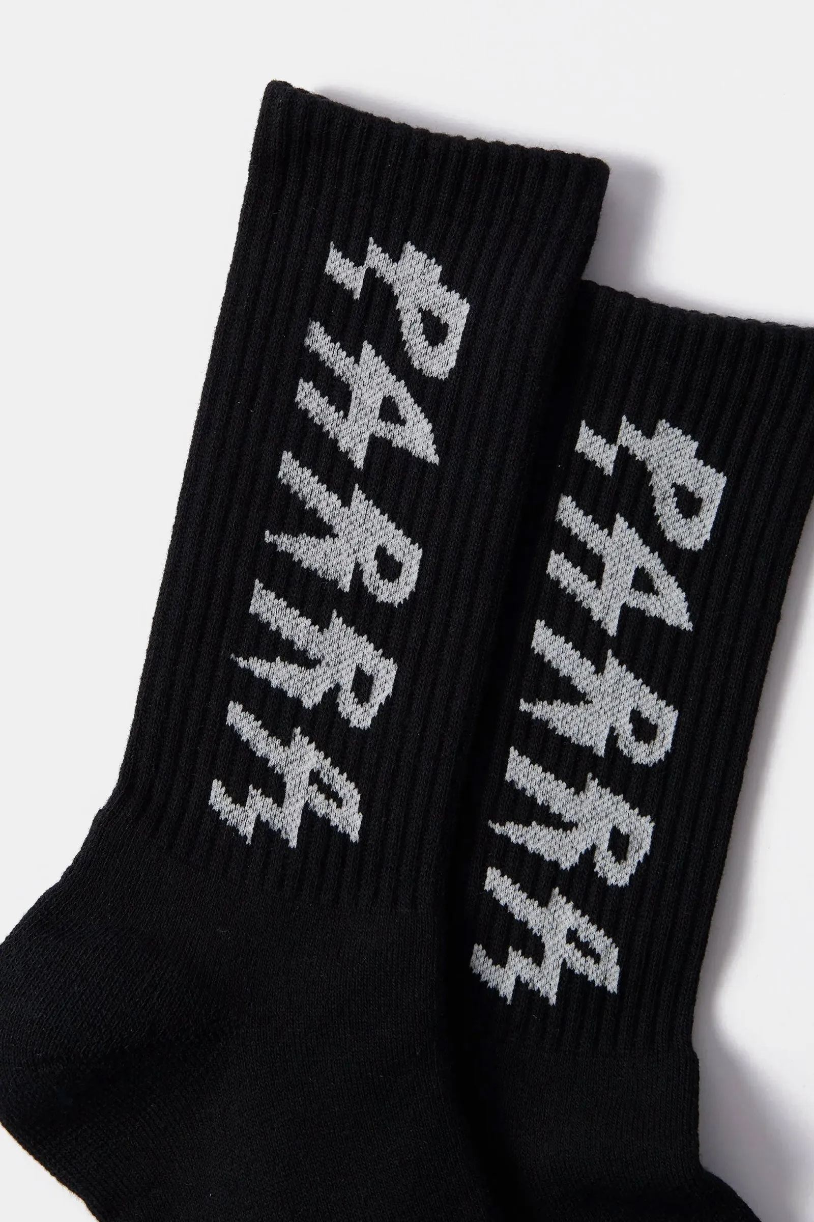 Spiked Logo Crew Socks