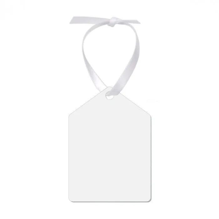 SUBLIMATION GLOSS WHITE ALUMINUM TAG ORNAMENT