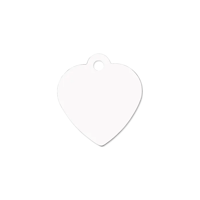 Sublimation White Heart Pet Tag | Sublimation Blanks