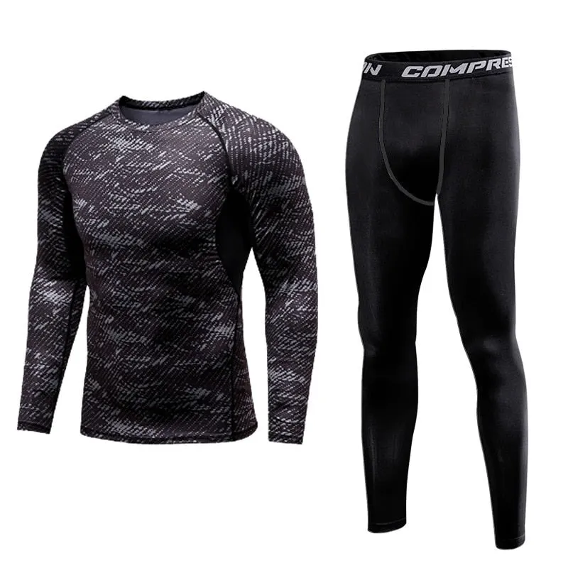 tights men's sports suit gym man's sportswear sport clothes for men training jogging tracksuits running compression sport suits