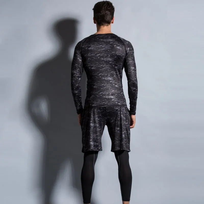 tights men's sports suit gym man's sportswear sport clothes for men training jogging tracksuits running compression sport suits