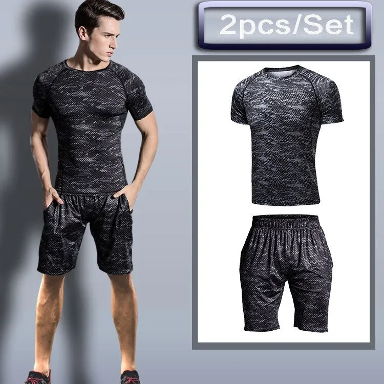 tights men's sports suit gym man's sportswear sport clothes for men training jogging tracksuits running compression sport suits