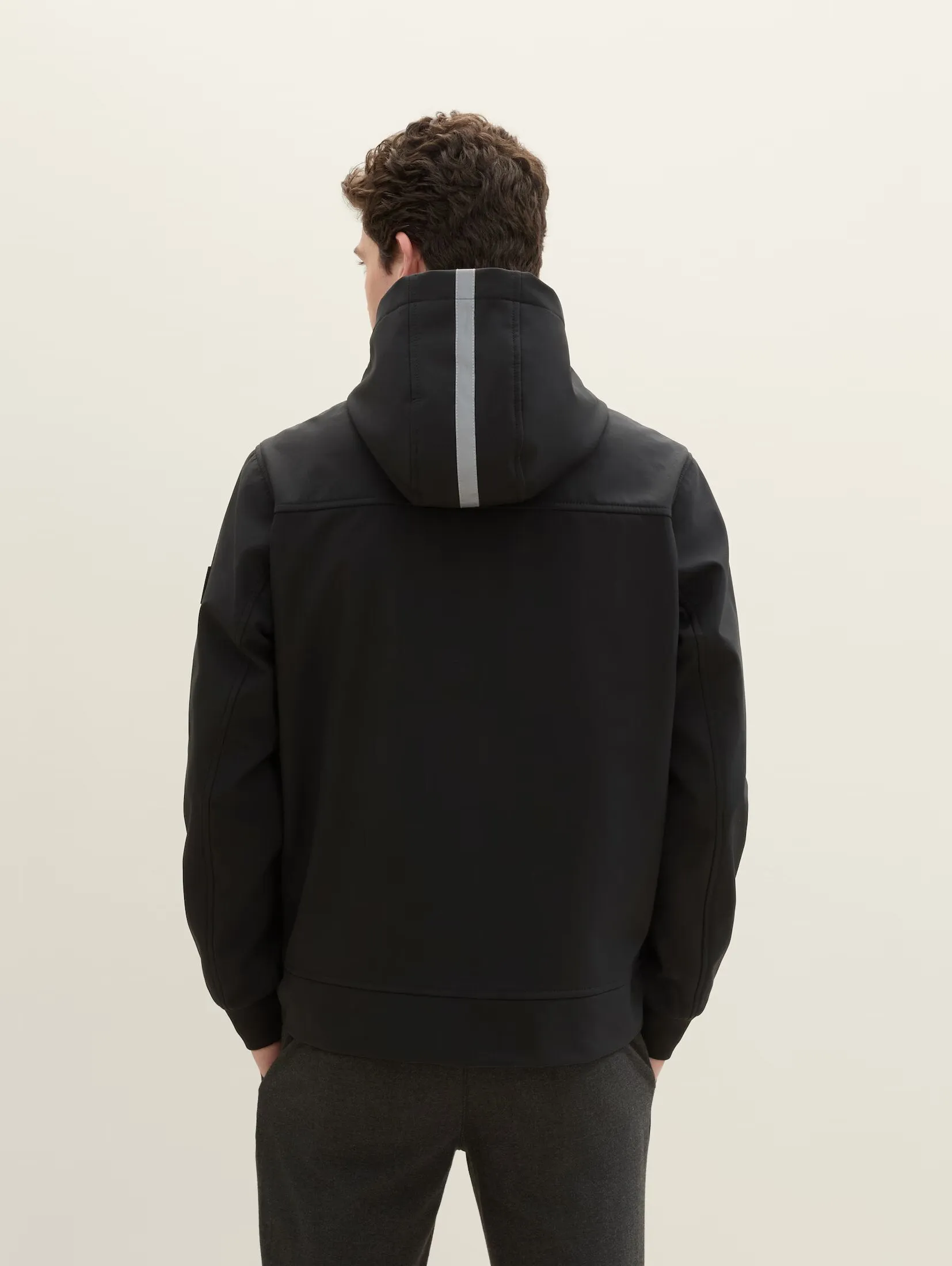 Tom Tailor Soft Shell Black jacket With A Hood