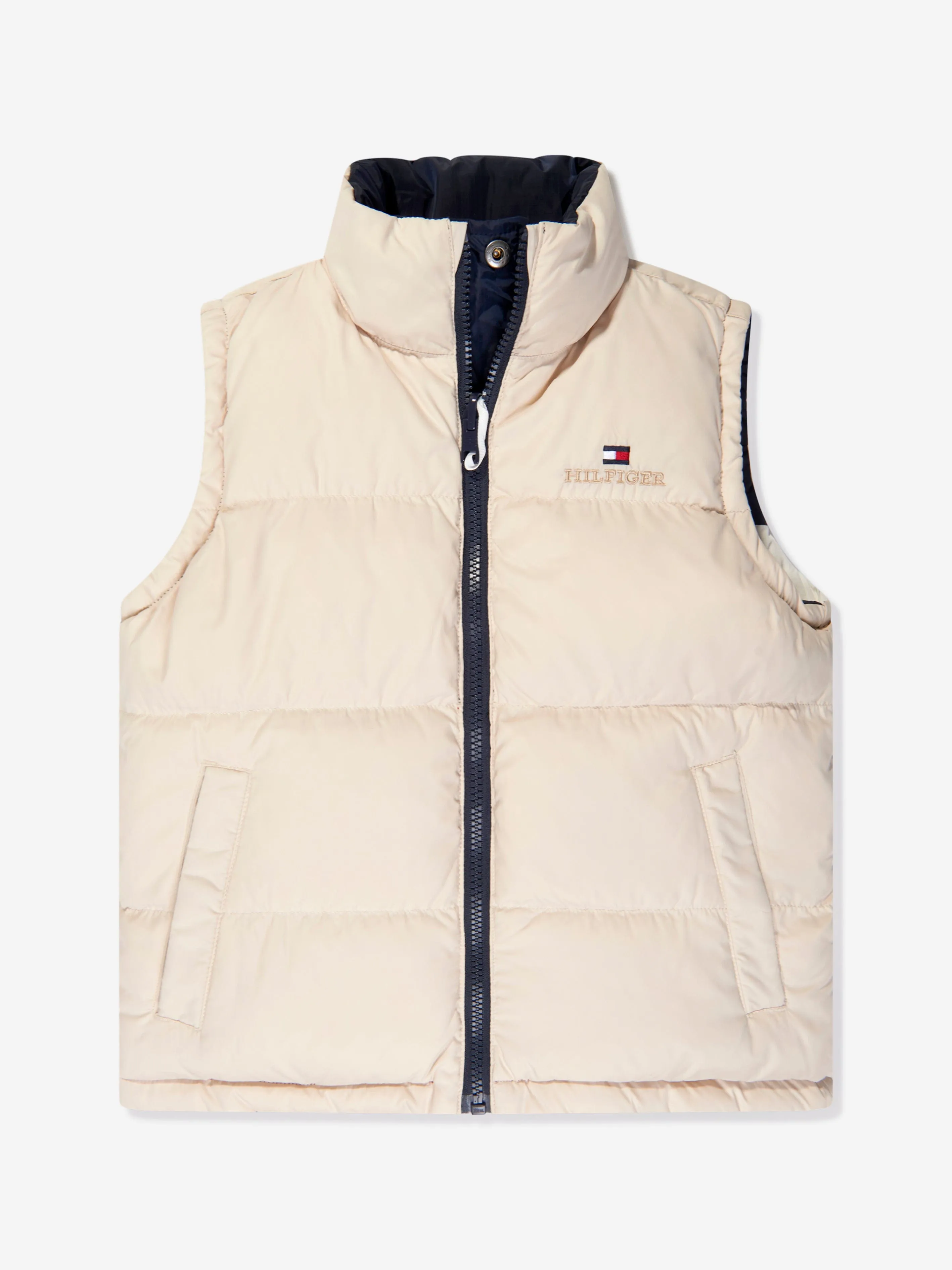 Tommy Hilfiger Kids Reversible Down Vest in Navy