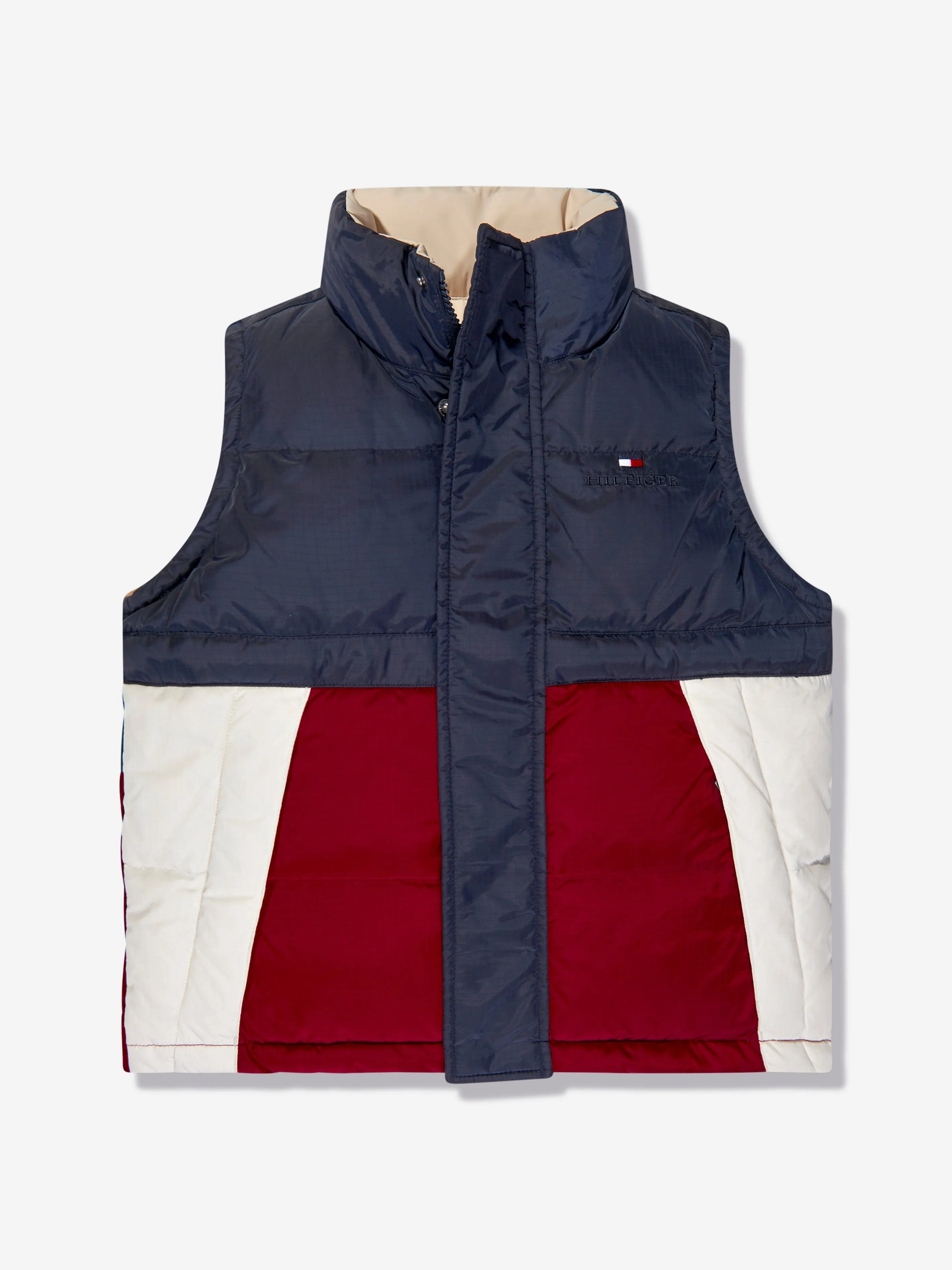 Tommy Hilfiger Kids Reversible Down Vest in Navy