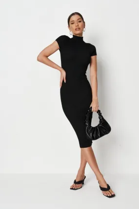 Turtle Neck Bodycon Midi Dress