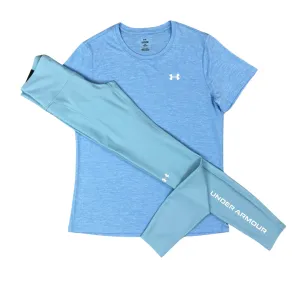 Under Armour Women's Tech T-Shirt Leggings Set - Baby Blue