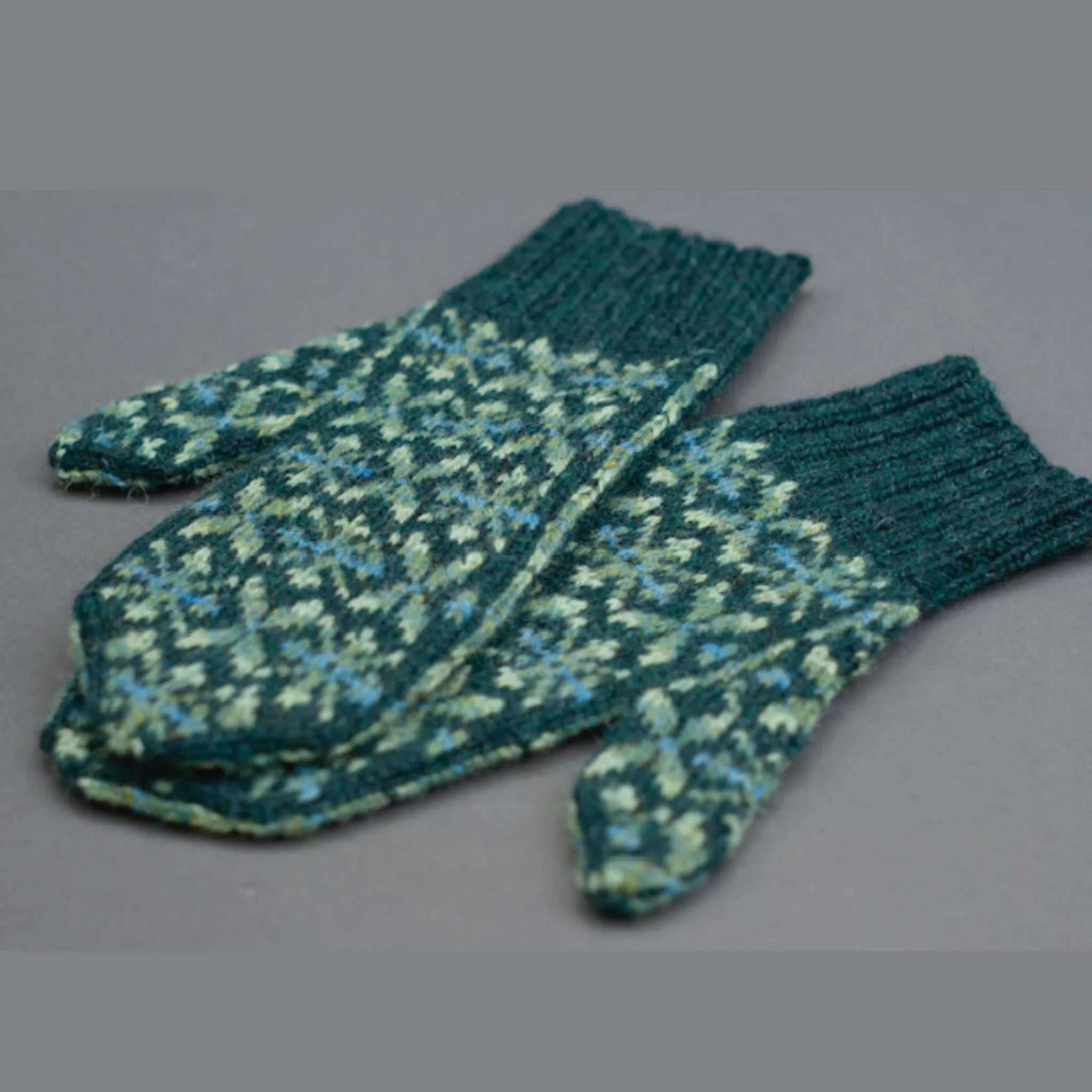 Underwood Tam, Cowl, & Mittens by Virginia Sattler-Reimer in J&S 2ply