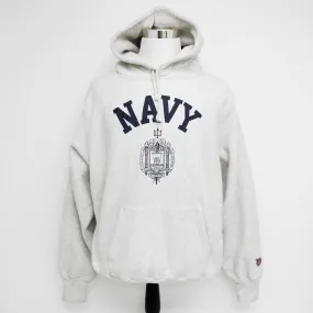 USN US NAVY SWEATSHIRT HOODIE NAVAL ACADEMY CREST 1980'S SIZE XXL