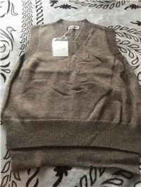 V neck Girls Pullover vest Autumn Winter short Knitted Sleeveless Warm Sweater