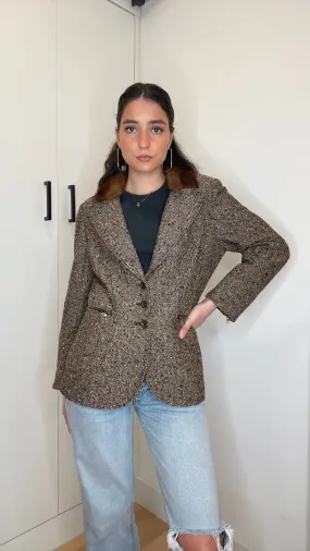 Vintage Blazer with Fur - M