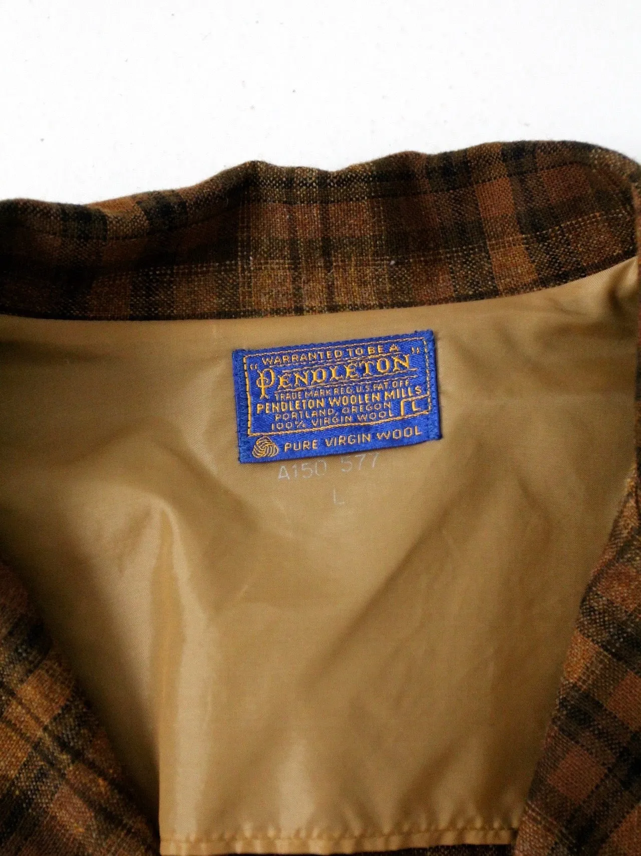 vintage men's Pendleton plaid blazer