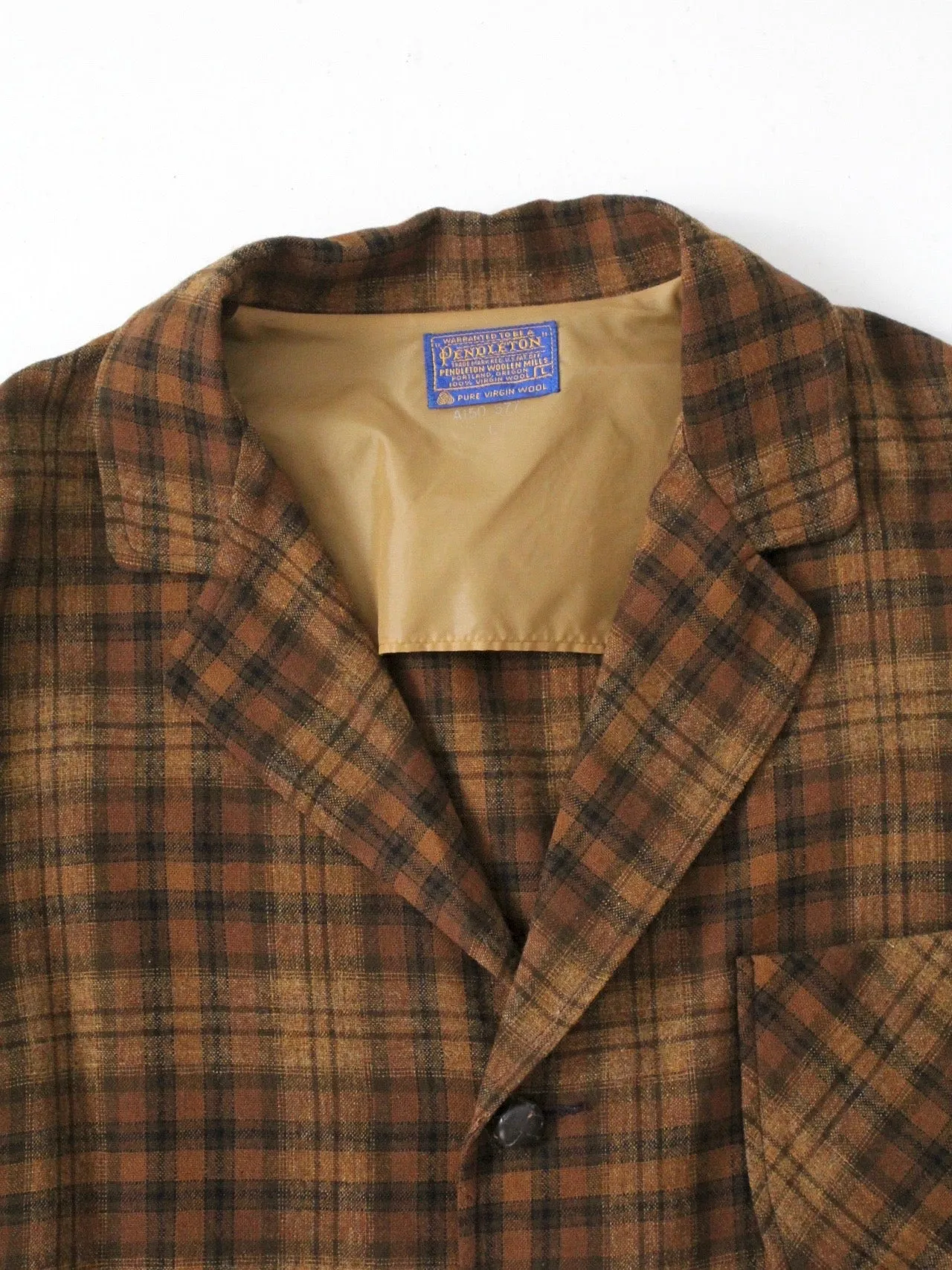 vintage men's Pendleton plaid blazer