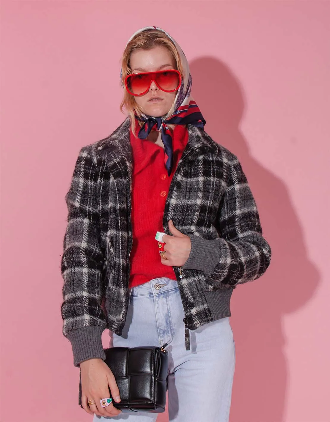 Vintage Trussardi checkered coat