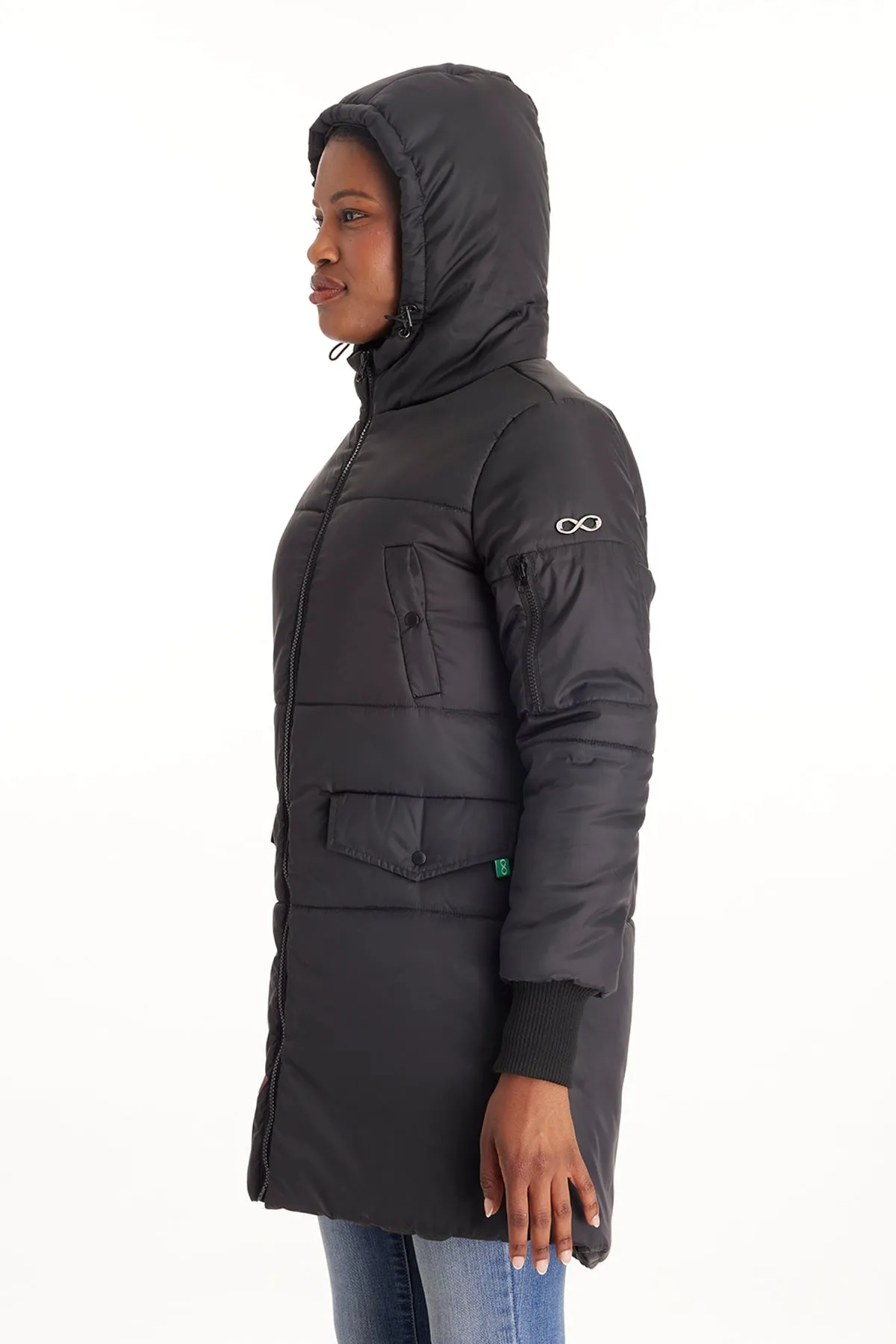 Waterproof Mid-Thigh Bomber Winter Coat