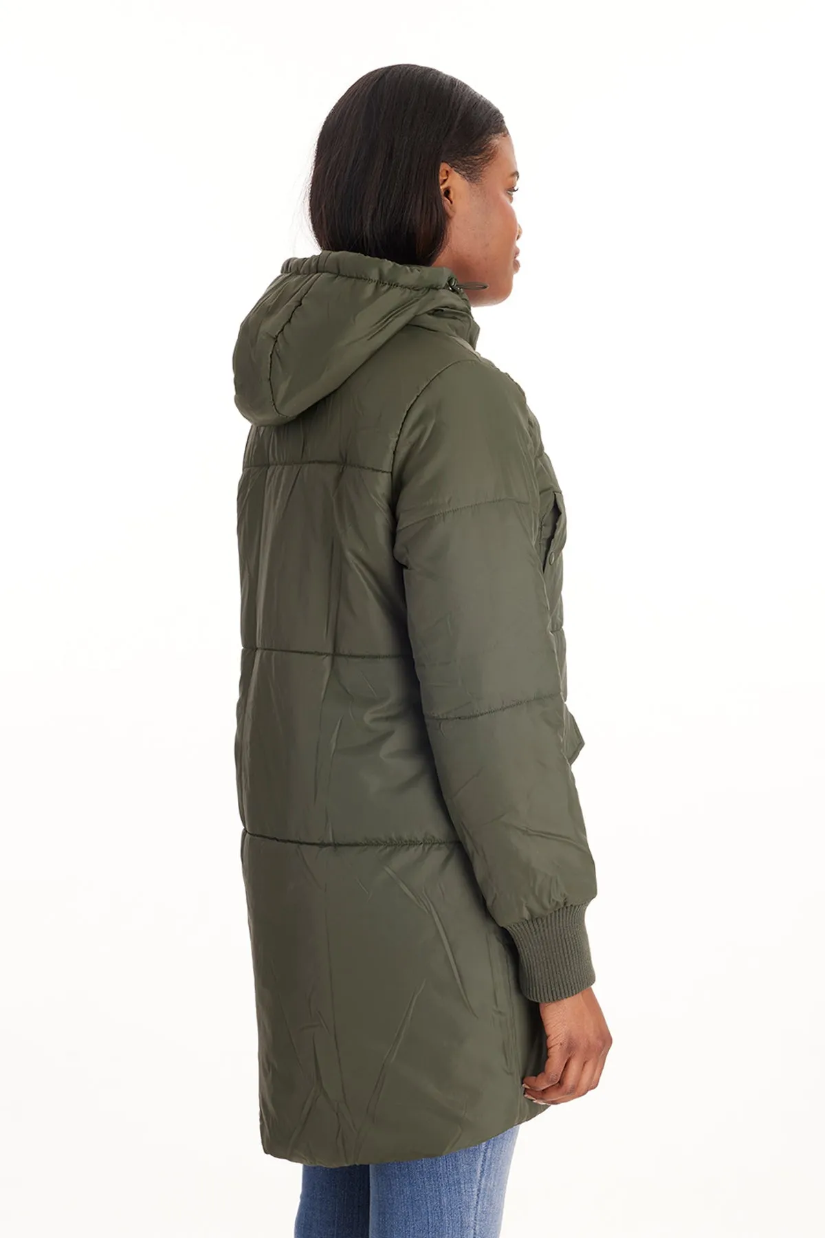 Waterproof Mid-Thigh Bomber Winter Coat