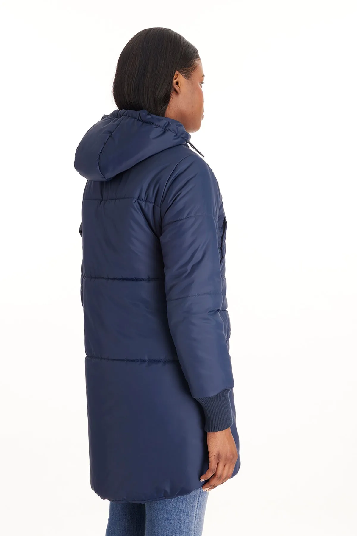 Waterproof Mid-Thigh Bomber Winter Coat