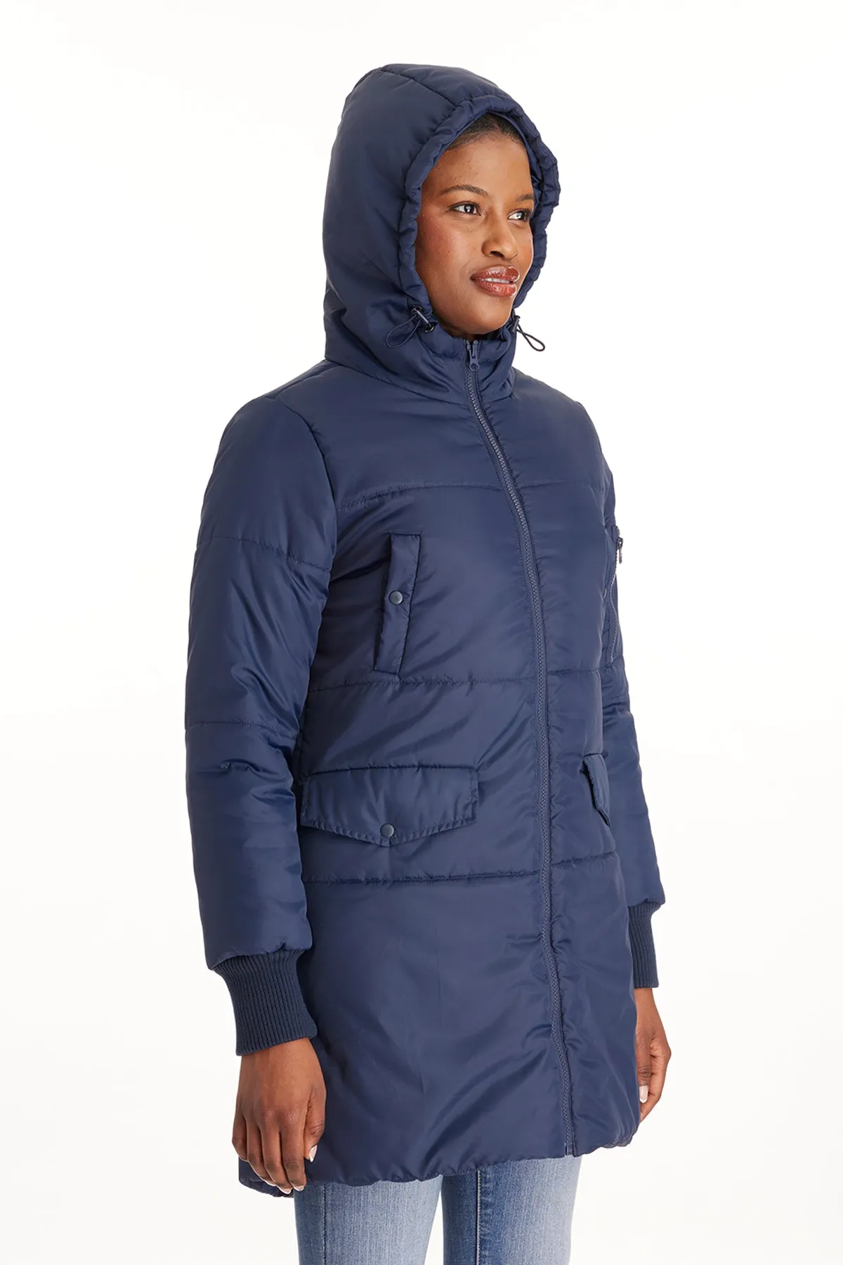 Waterproof Mid-Thigh Bomber Winter Coat