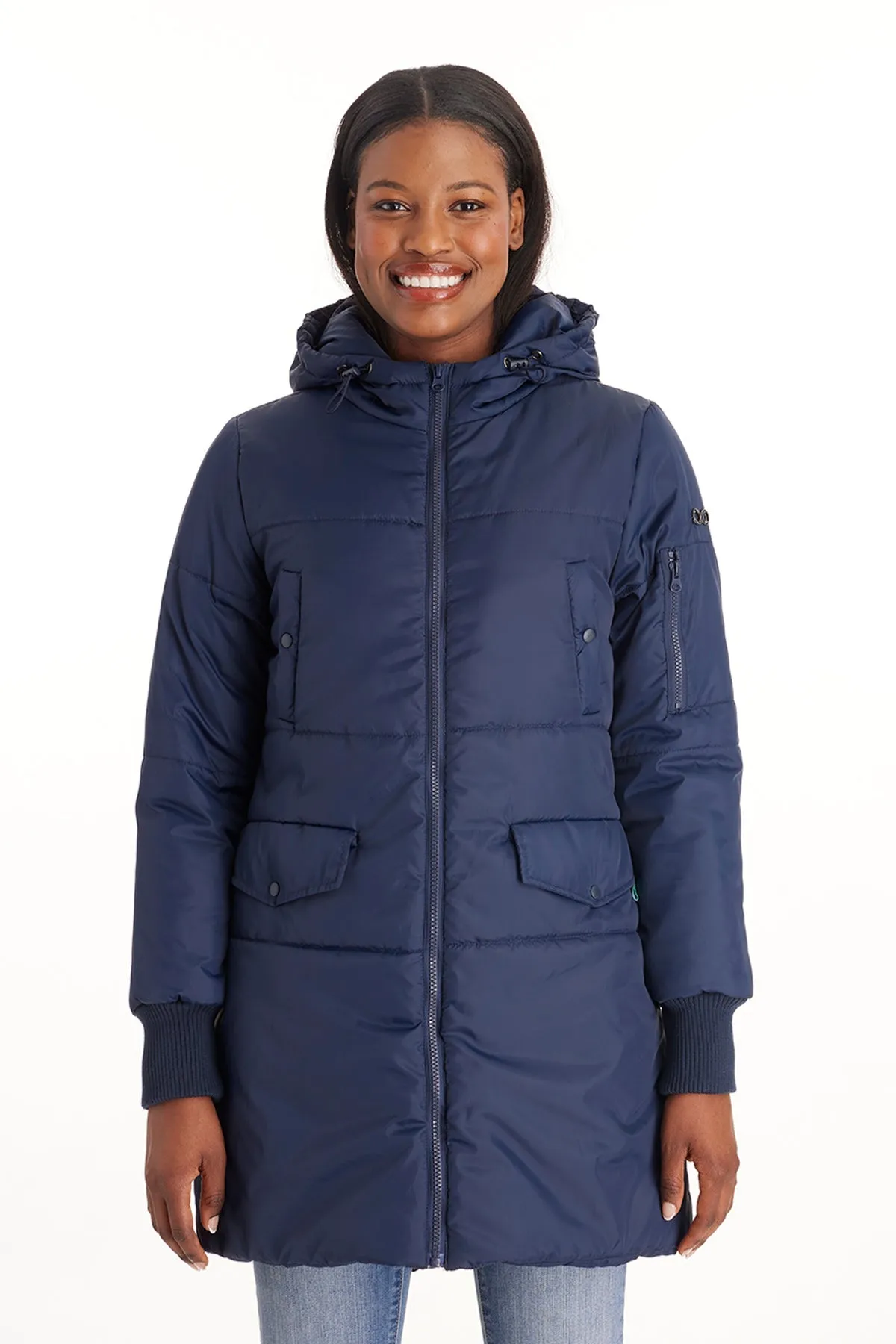 Waterproof Mid-Thigh Bomber Winter Coat