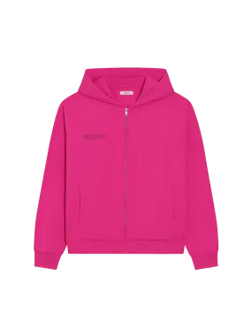 Wide Fit Zipped Hoodie—foxglove pink