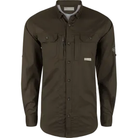 Wingshooters Trey Dobby Solid LS Shirt - Black Olive