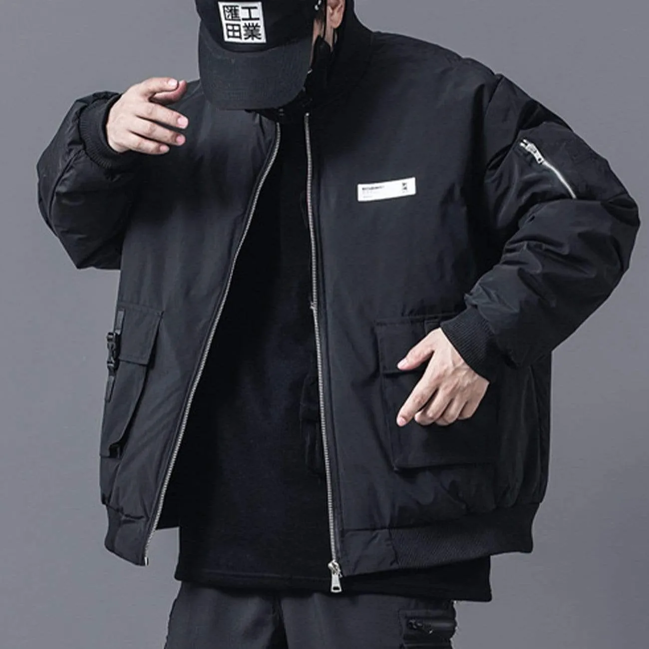 WLS Functional Labeling Bomber Jacket