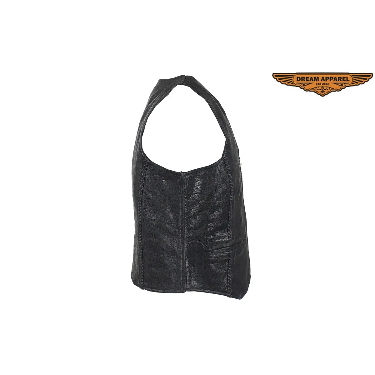 Womens Classic Leather Vest