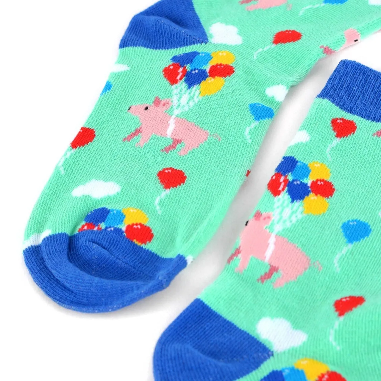 Women's Cute Pigs with Balloons Socks--Pigs Trying to Fly! *