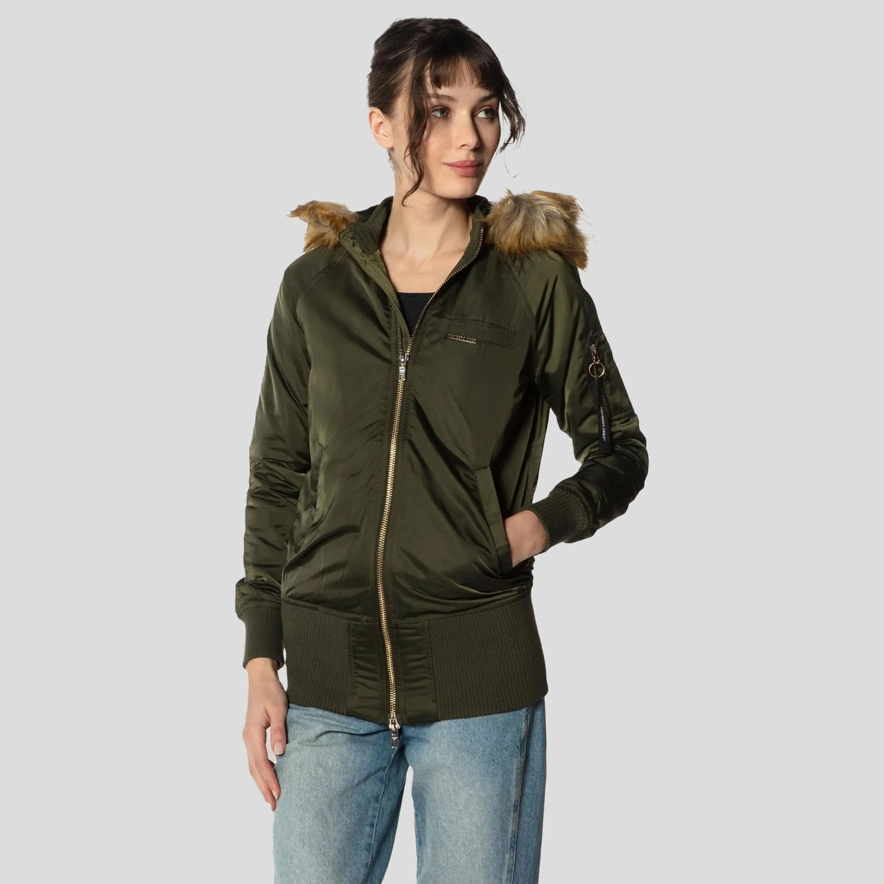 Women's Elongated Bomber Jacket - FINAL SALE