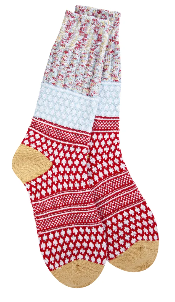 Women's Gallery Texture Crew Sock -Wonderland Multi