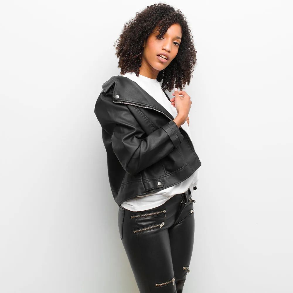 Women's Leather Biker Jacket - Jayleen