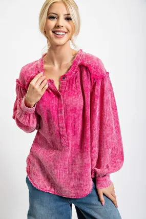 Women's Washed Cotton Gauze Tunic