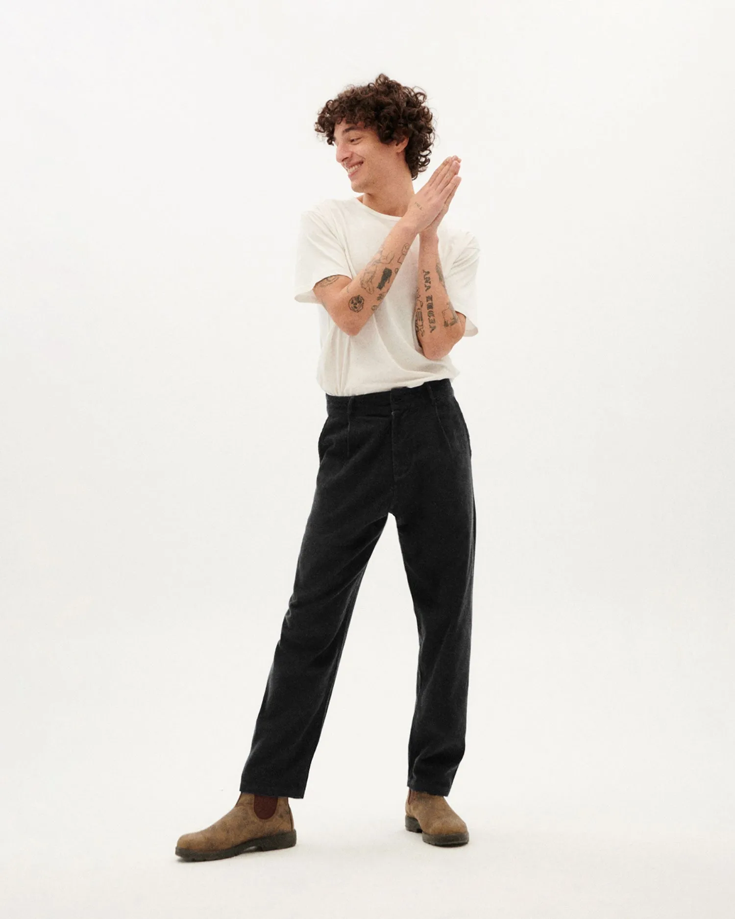 Wotan Corduroy Trousers Black