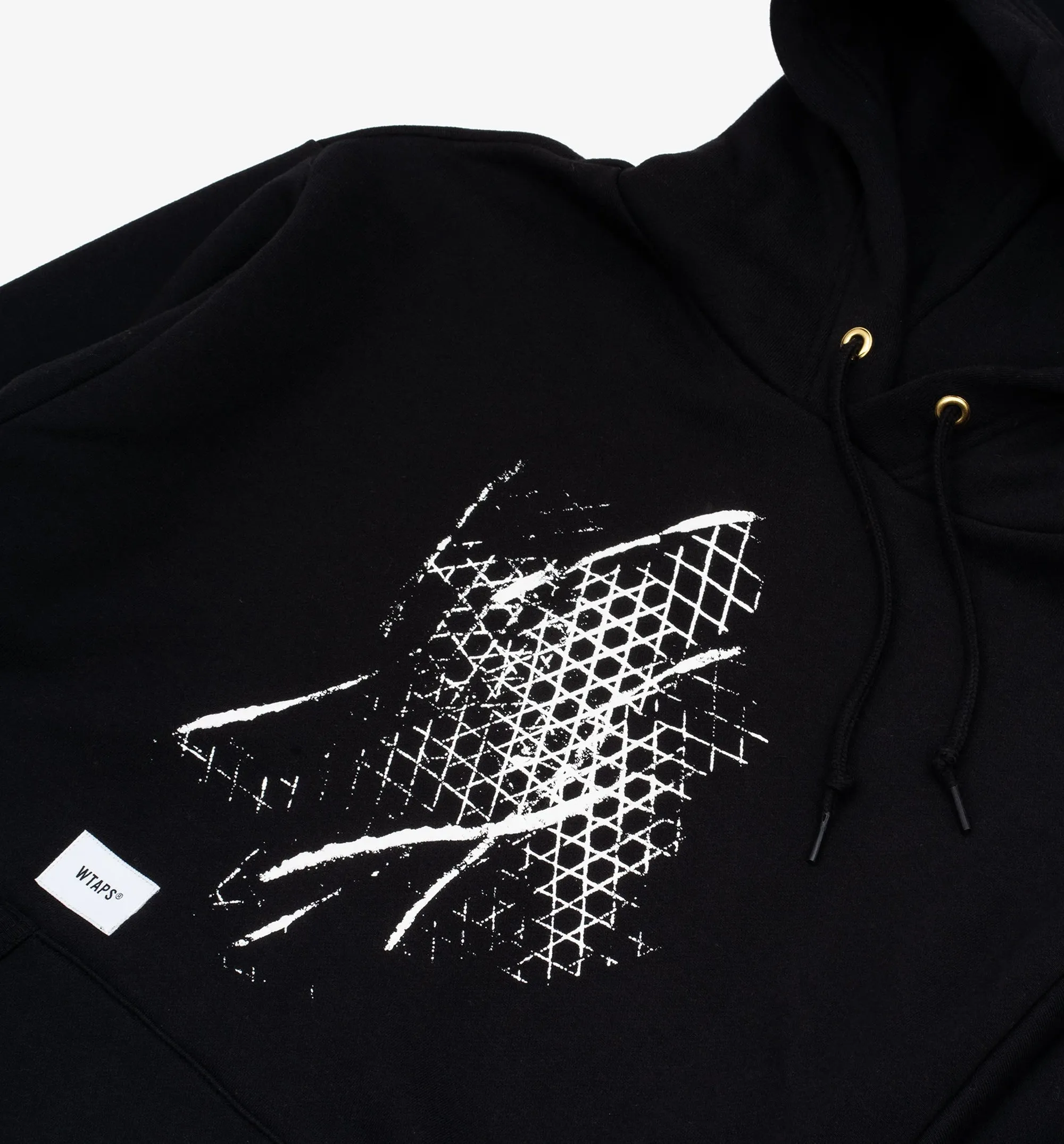 X WTAPS Pullover Mens Hoodie - Black/White