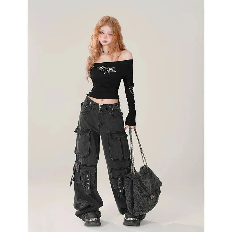 Y2K Cargo Halloween Japanese Pants