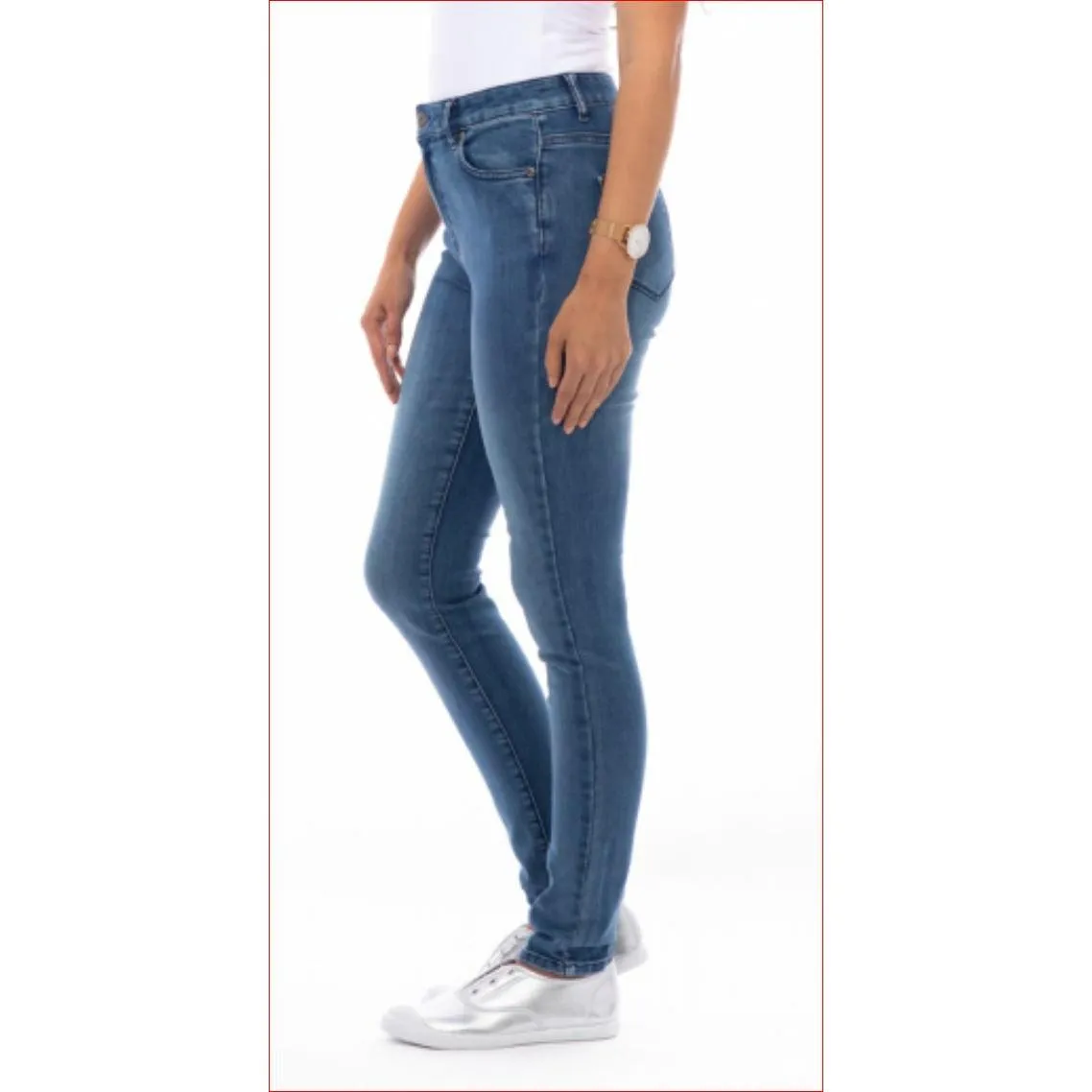 Zip Front Stretch Jeans